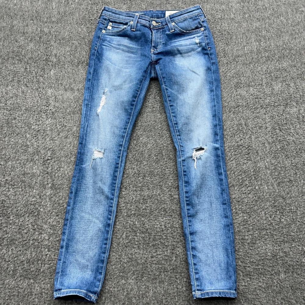 Adriano Goldschmied Super Skinny Legging Ankle 24R Low Rise Stretch Distressed